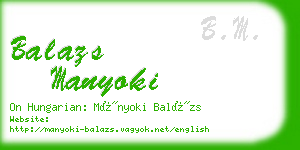 balazs manyoki business card
